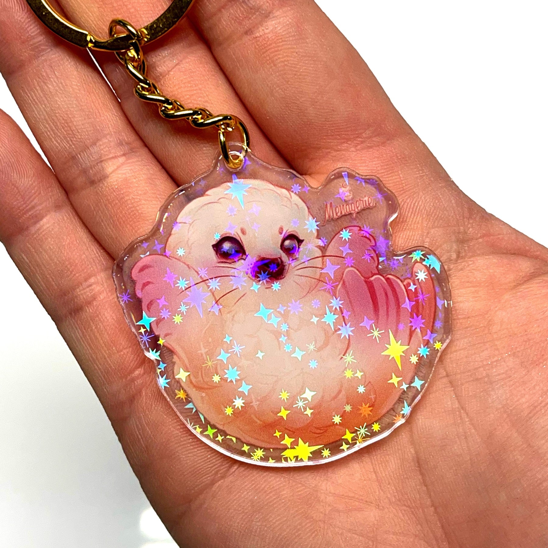 Holo Seal Pup Keychain