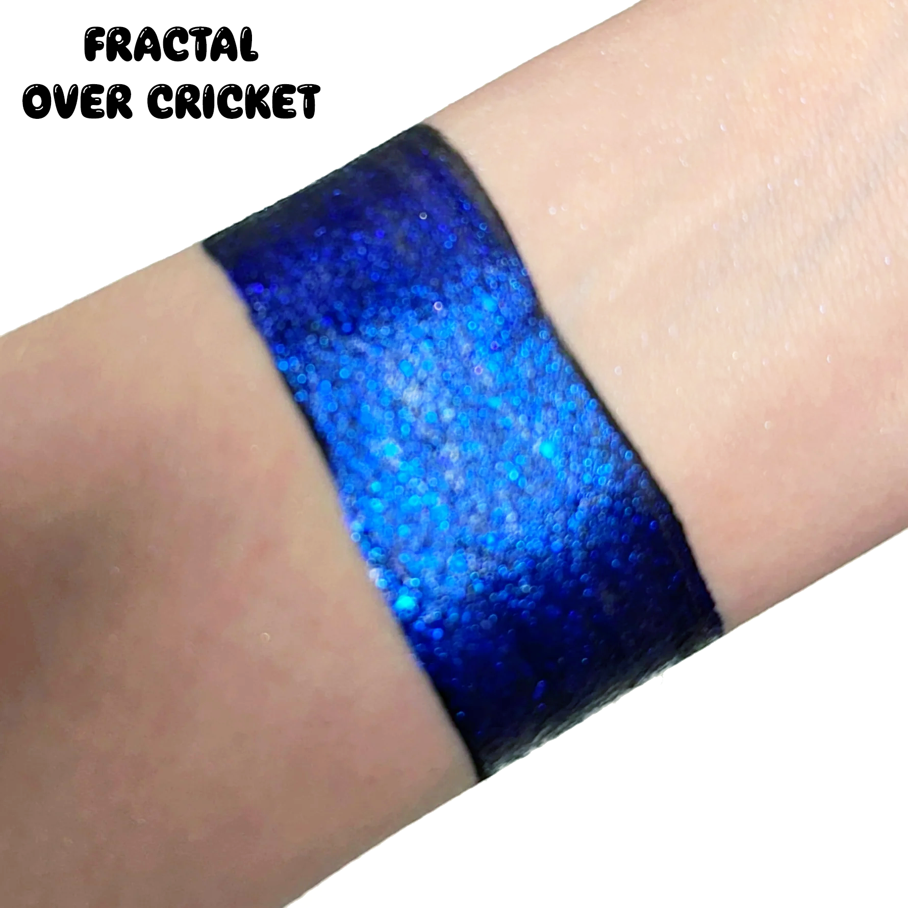 Fractal Moonlit Metal Glitter Topper