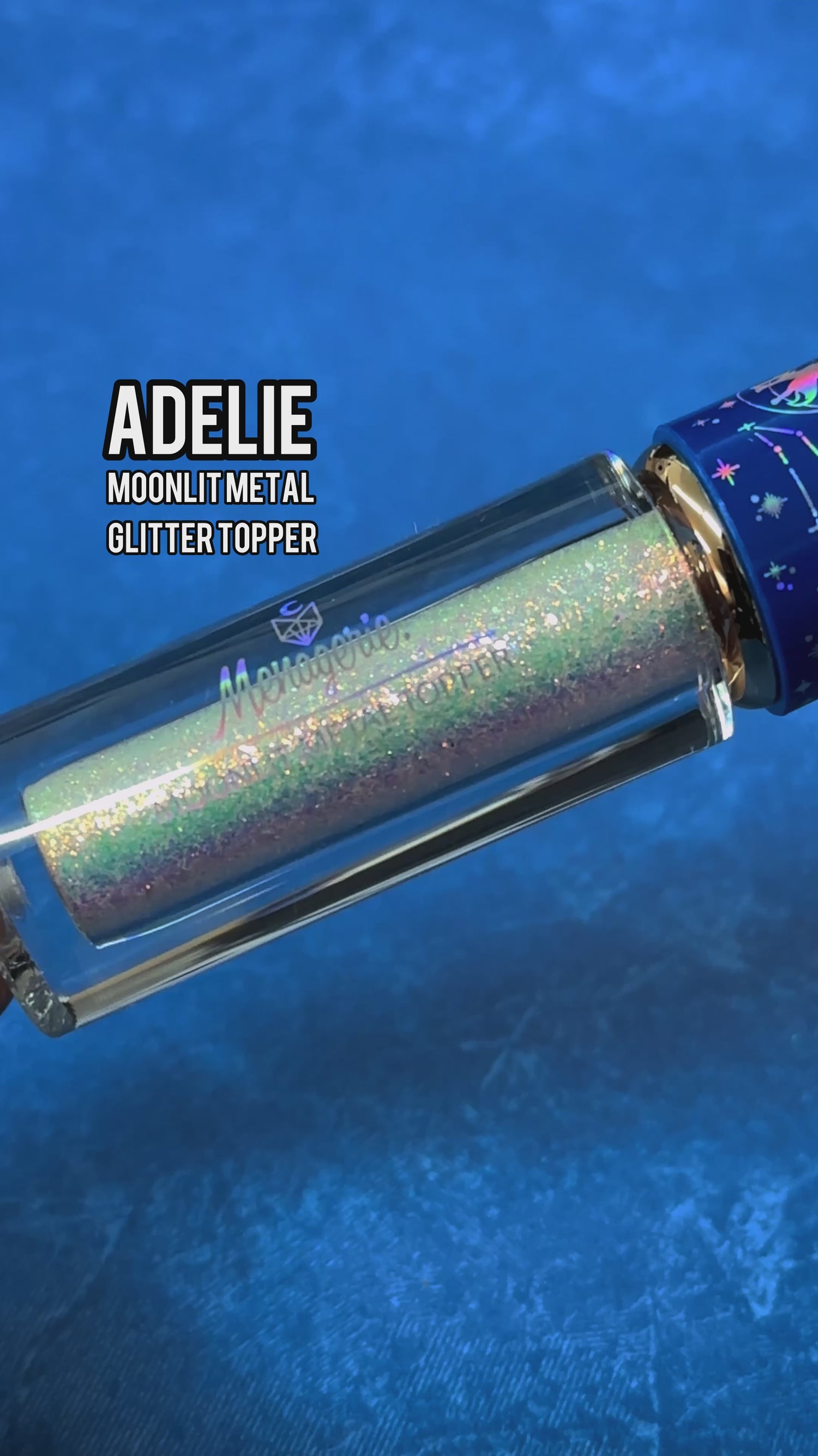 Adelie Moonlit Metal Glitter Topper