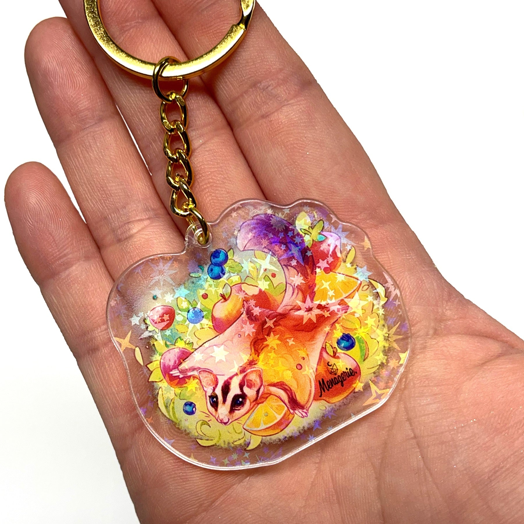 Holo Sugar Glider Keychain